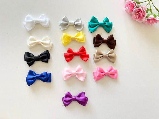 5cm x 2cm / 30 pieces Mixed Mini Satin Bows BW001