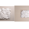 50 pcs / White Silk Fabric Leaves