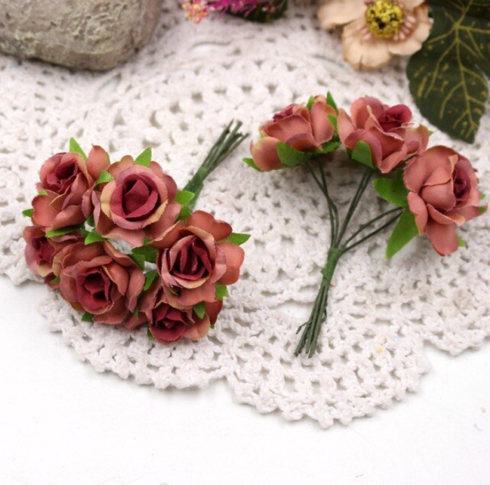 30 stems / 2.5cm / Mixed Lot Mini Artificial Flowers  SF002