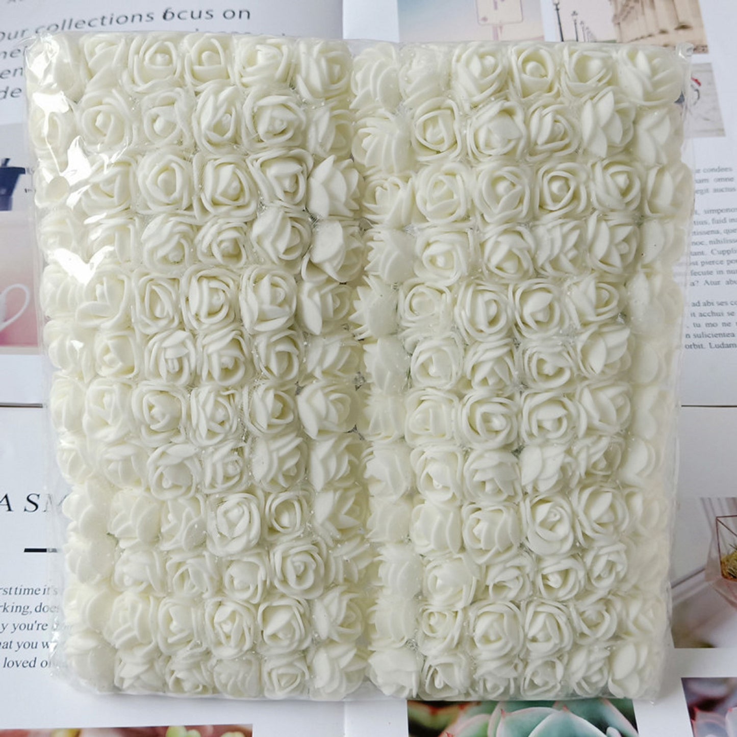 72 pcs, 144 pcs / 2cm / Mini Artificial Lace Foam Flowers SF013