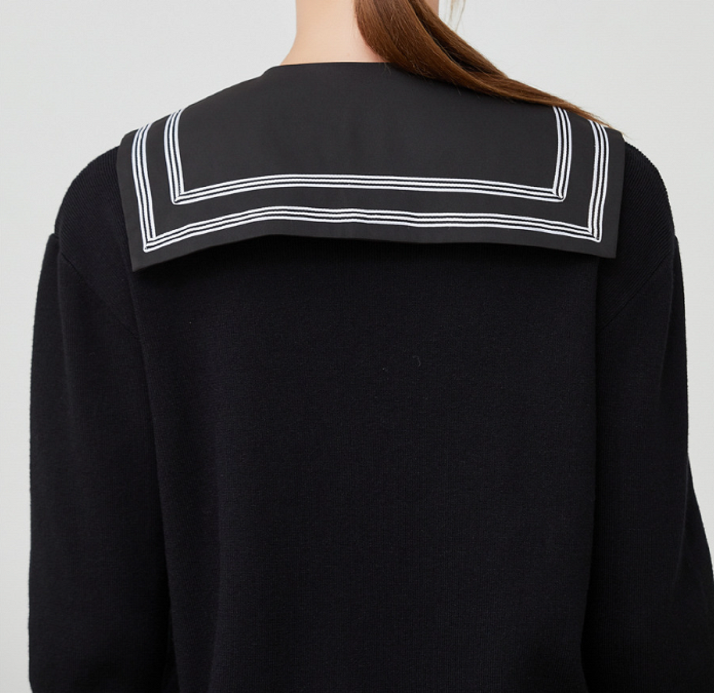 B2 / Off White, Black / Cotton Fake Collar, False Collar, Removable Collar