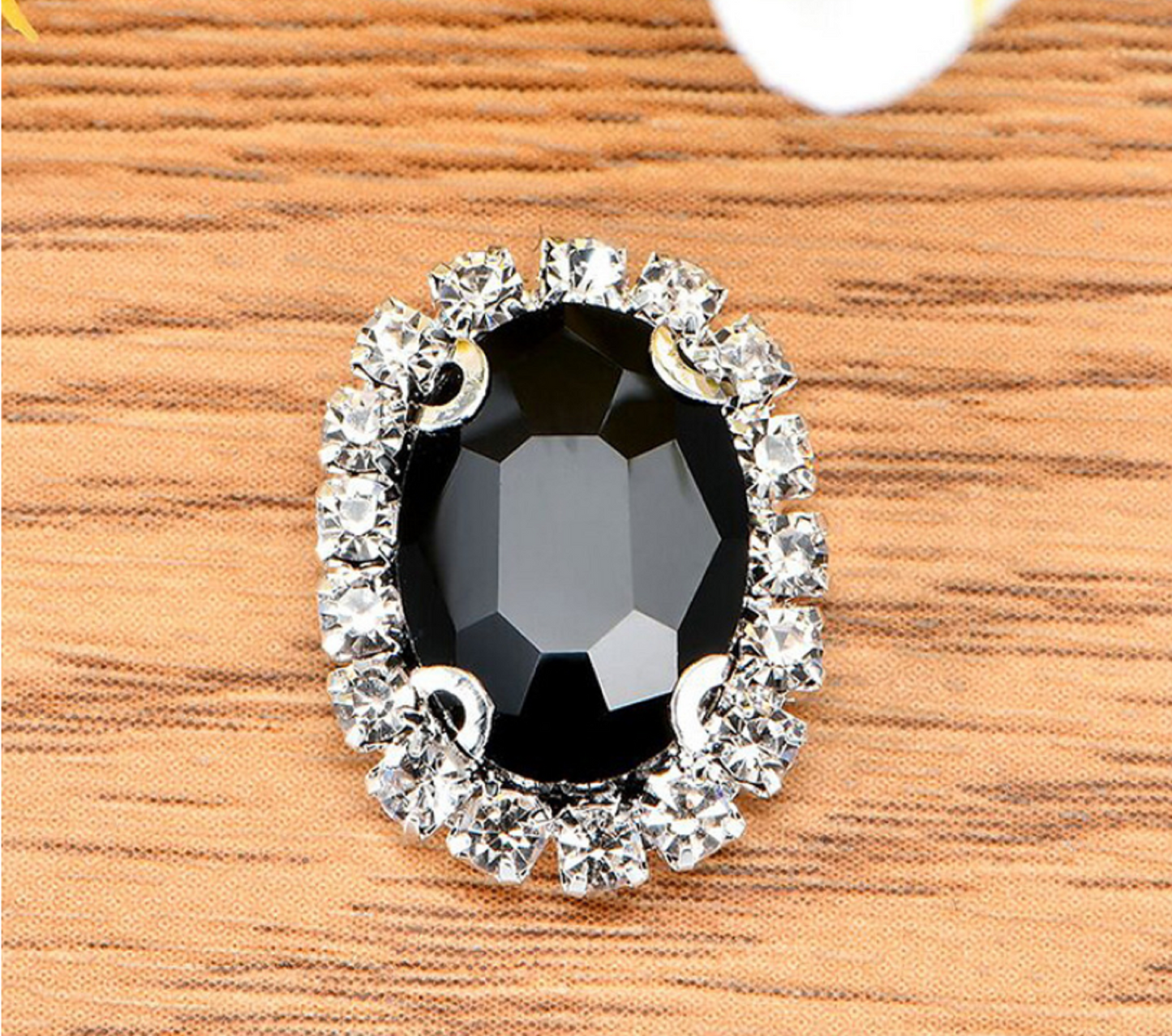 (S12G) 10 Pcs / 12 x 14mm / Gold Base Sew On Oval Crystal
