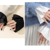 Off White, Black / Fake Cuffs, Fake Sleeve Cuffs, False Wrist Cuffs, Removable Wrist Cuffs SC062(K)