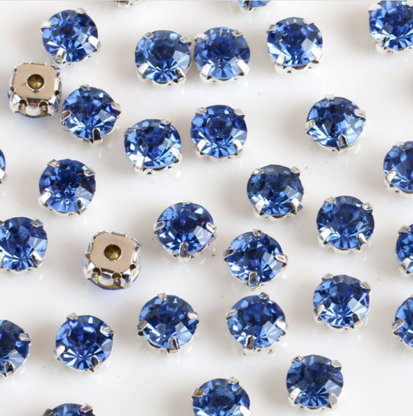 100 pcs / 5mm, 7mm / Sew On Rhinestones (S31)