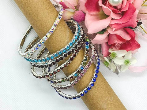 20 pcs / Mix Elastic Crystal Bracelets Lot