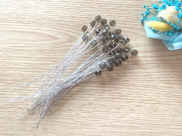 20 Stems / 8mm / Flower Bead Sprays Glass Bead Sprays  FS85