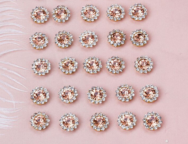 50 Pcs / 10mm / Silver Base Sew On Rhinestone  S10S