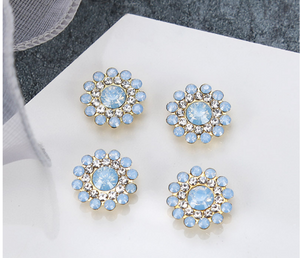 50 Pcs / 14mm Gold Base Sew On Rhinestones   S15G (egg)