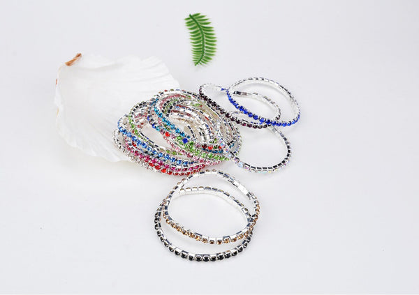 20 pcs / Mix Elastic Crystal Bracelets Lot