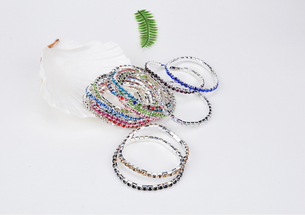 20 pcs / Elastic Mix Crystal Stretch Bracelet BC073