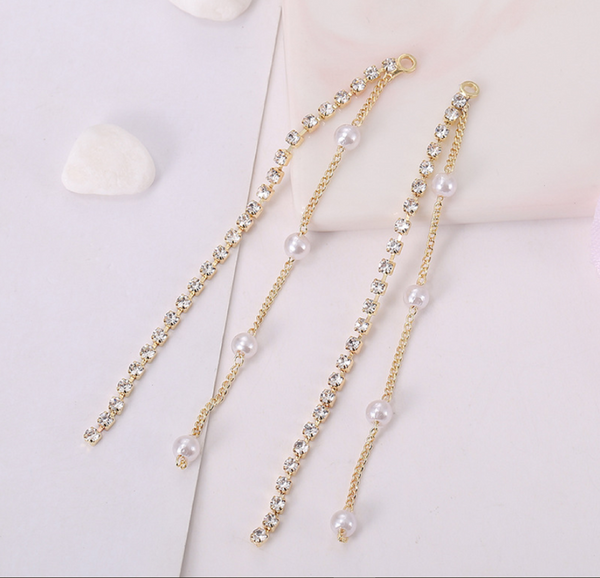 10 pcs / Crystal Earrings Connector Embellishments   E76-78