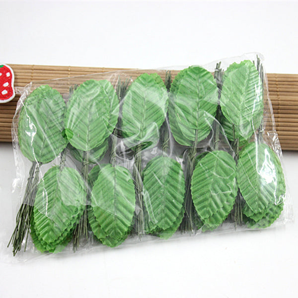 60 Pcs / Artificial Leaves, Bridal Bouquet Leaves  SF050