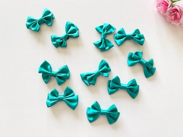 5cm x 2cm / 50 pieces Assorted Colours Mini Satin Bows BW001