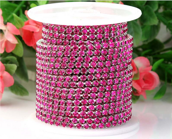 3 Meters / 2.5mm / Rhinestone Diamante Chain C23