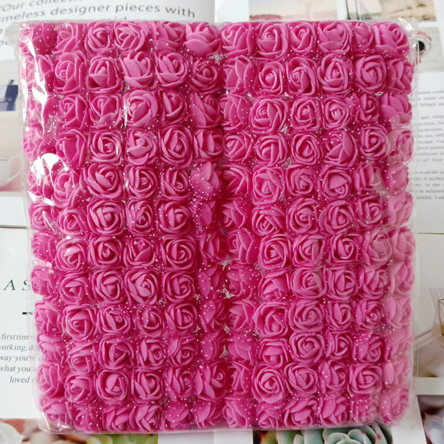 72 pcs, 144 pcs / 2cm / Mini Artificial Lace Foam Flowers SF013