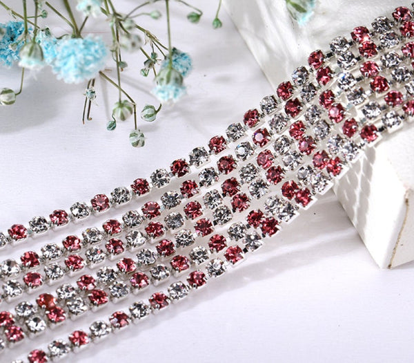 3 Meters / 2.5mm / Rhinestone Diamante Chain  C22