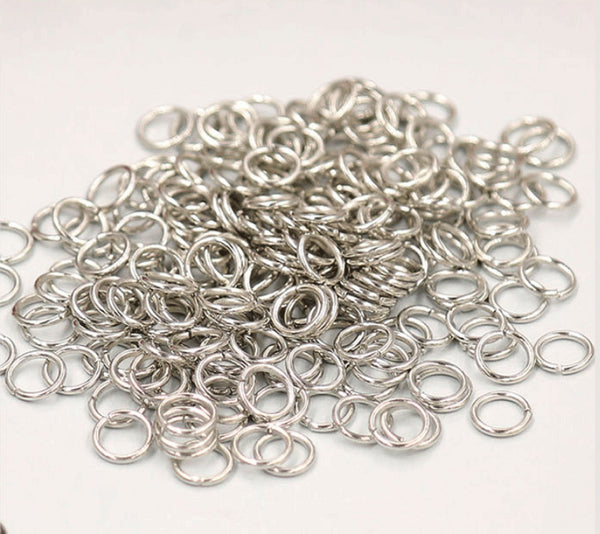 3000 Pcs /  Mixed Size 4mm, 5mm, 6mm, 7mm / Open Jump Rings