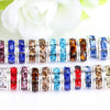 200 pcs / 6mm, 8mm / Mixed Silver Base Crystal Spacers  CS032