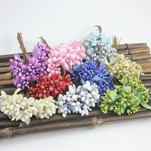 10 Stems / Mini Glitter Flower Stamens   SF029