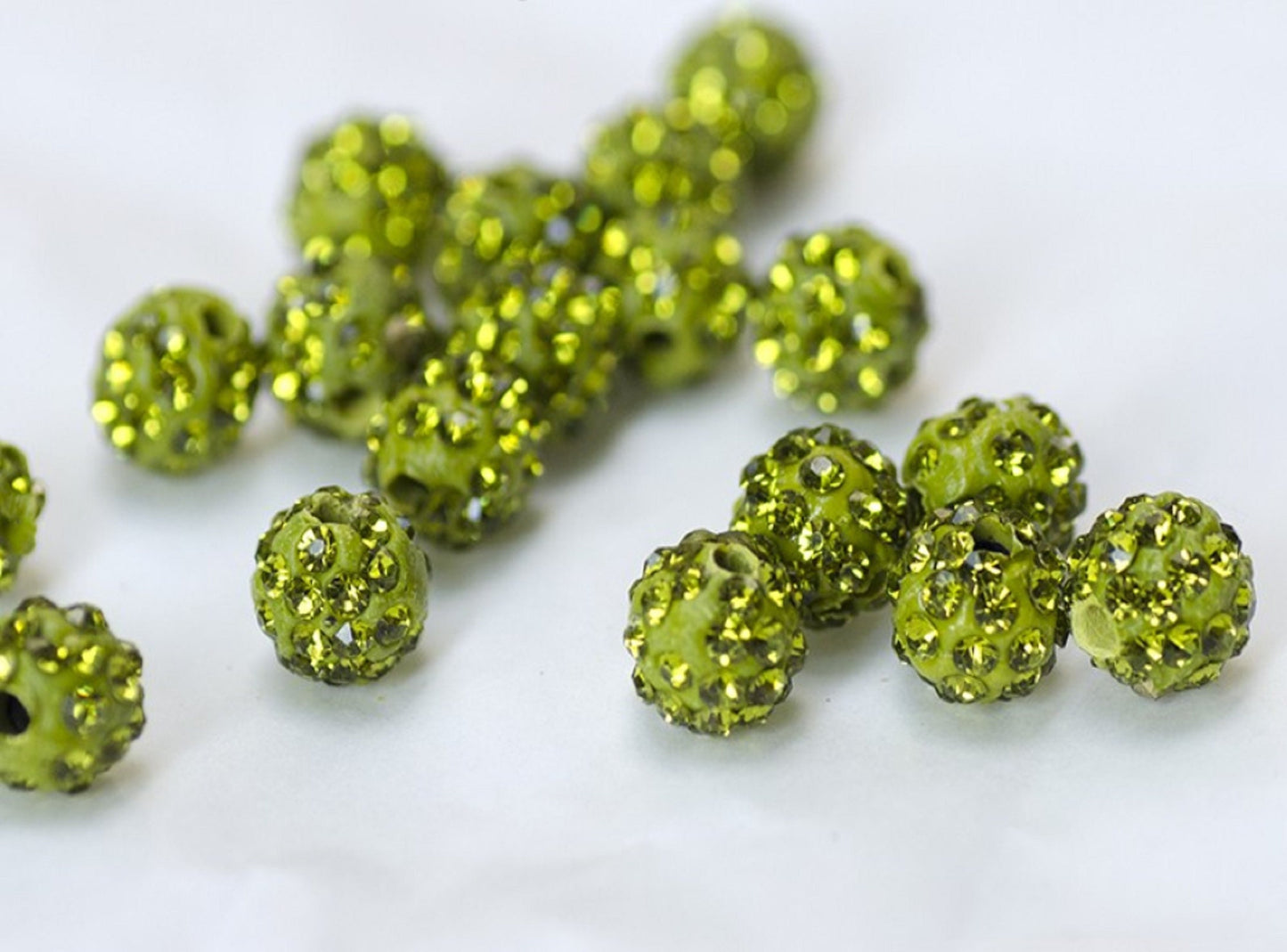 (Y213)  50 Pcs / Crystal Clay Beads, Jewellery Making