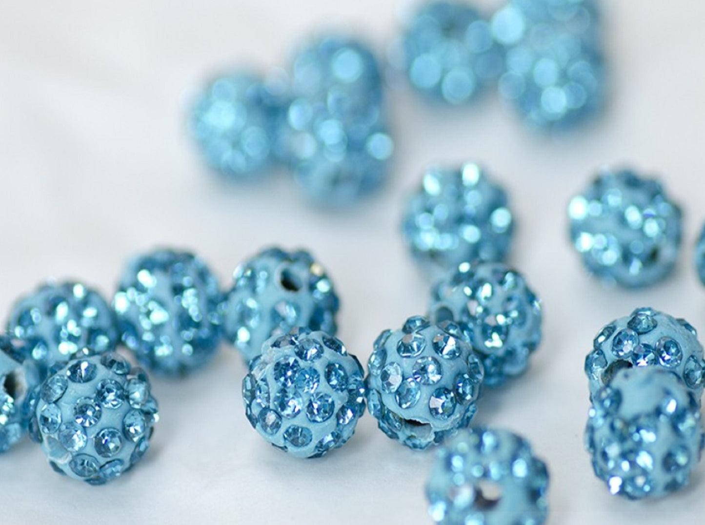 (Y213)  50 Pcs / Crystal Clay Beads, Jewellery Making
