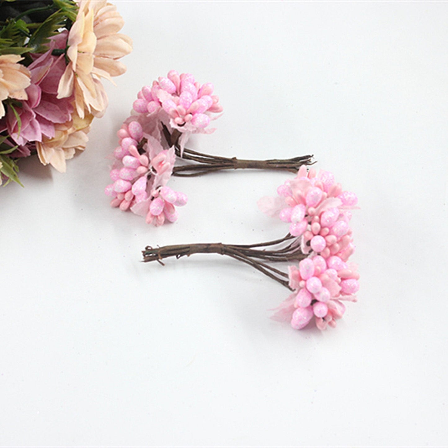 10 Stems / Mini Glitter Flower Stamens   SF029