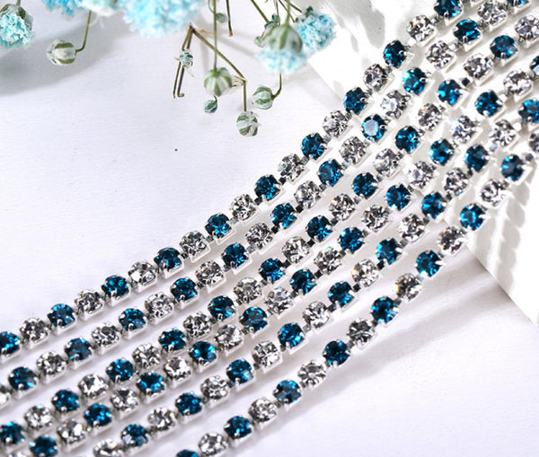 3 Meters / 2.5mm / Rhinestone Diamante Chain  C22