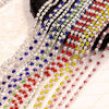 3 Meters / 2mm Pearl Rhinestone Diamante Chain C25S