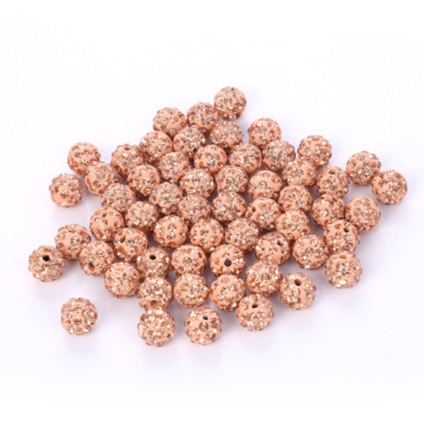 (Y213)  50 Pcs / Crystal Clay Beads, Jewellery Making