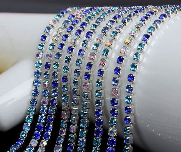 3 Meters / 2.5mm / AB Crystal Chain  C21