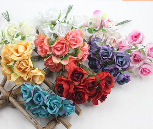 30 stems / 2.5cm / Mixed Lot Mini Artificial Flowers  SF002