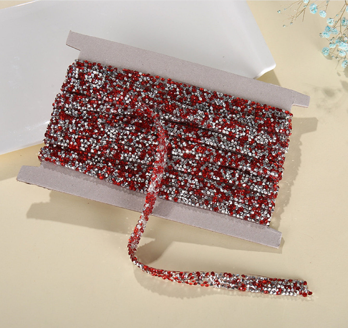 3M / Iron on Rhinestone Ribbon  IS095