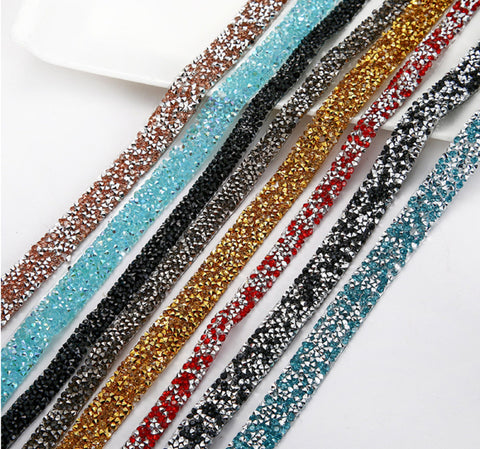 3M / Iron on Rhinestone Ribbon  IS095