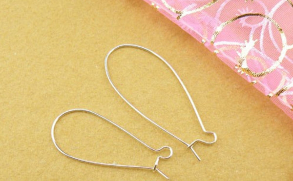 100 pcs / DIY Kidney Hoop Earrings  E70