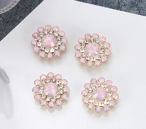 50 Pcs / 14mm Gold Base Sew On Rhinestones   S15G (egg)