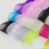 5 Meters / 4cm - Organza Ribbon with Gold Stripe R002-A
