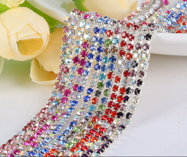 3 Meters / 2.5mm / AB Crystal Chain  C21