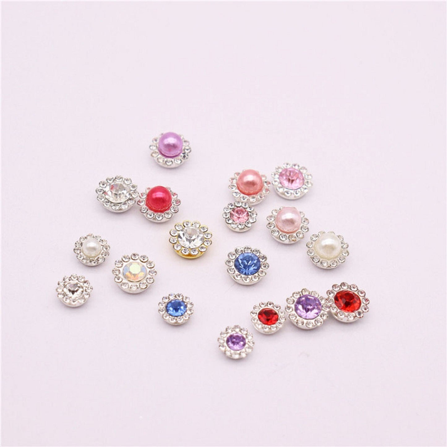 50, 100 Pcs / 12mm Gold Base Sew On Pearl Rhinestones   S10G (pearl 12mm)