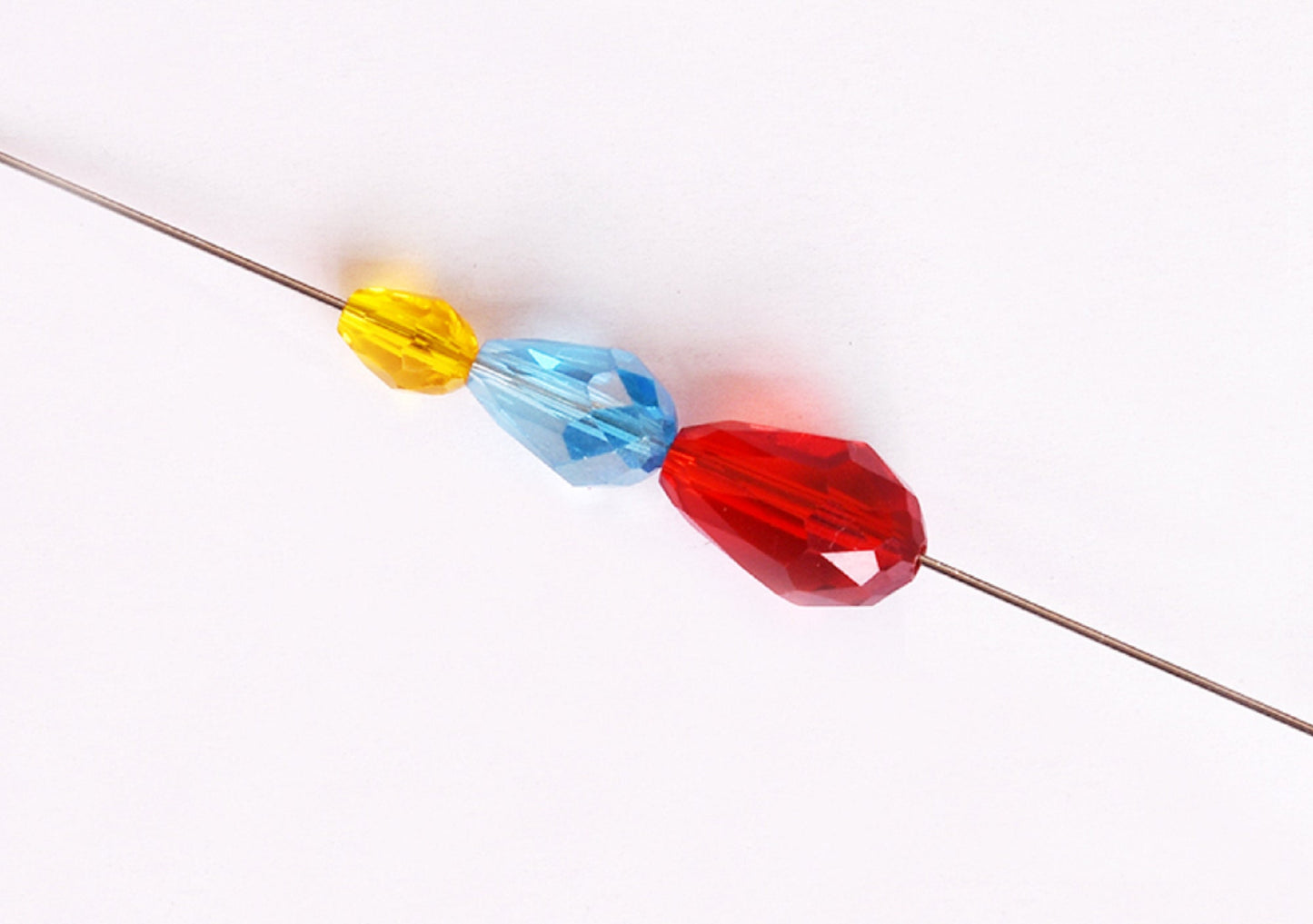 8 x 8mm / Mixed Teardrop Crystal Beads