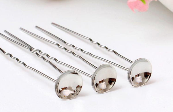 20 pcs / Silver U Shape Hair Clip  HP003