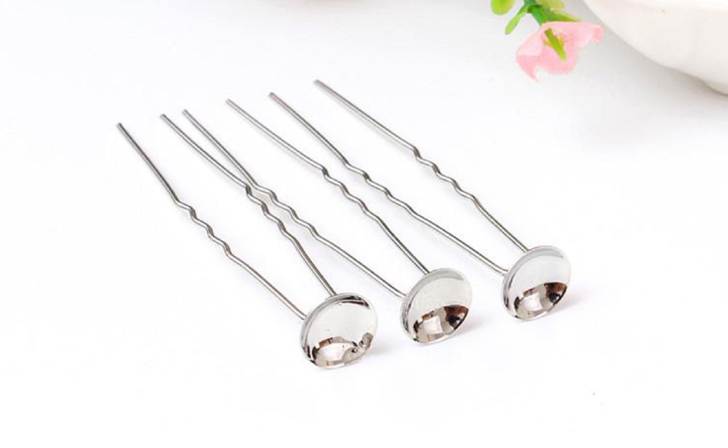 20 pcs / Silver U Shape Hair Clip  HP003
