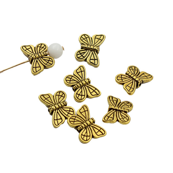 100 Pcs Mix Tibetan Silver Butterfly Spacers F065