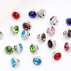 (S64S)  50 Pcs / 5mm Sew On Silver No Claw Round Rhinestone
