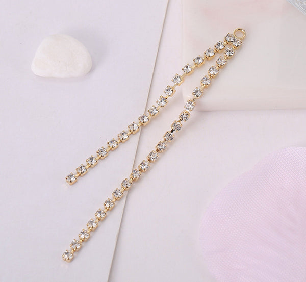 10 pcs / Crystal Earrings Connector Embellishments   E76-78