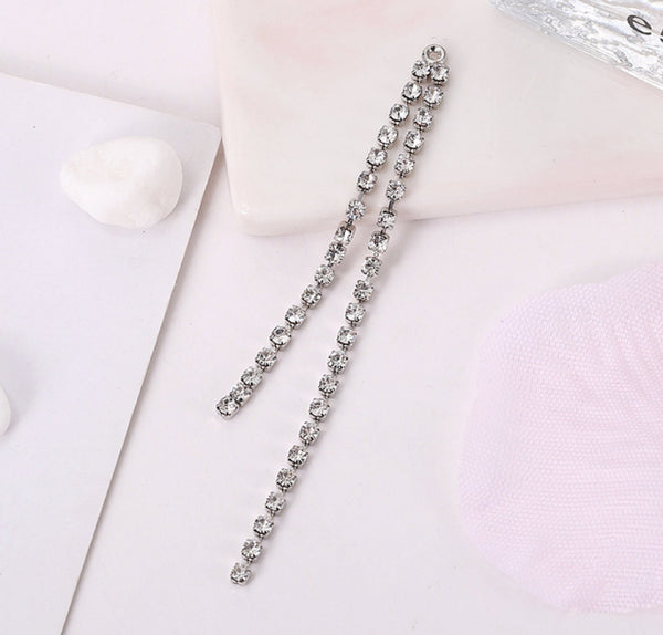 10 pcs / Crystal Earrings Connector Embellishments   E76-78