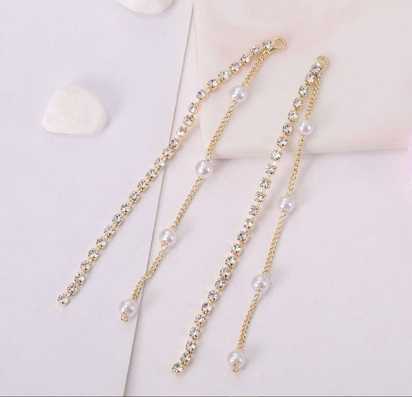 10 pcs / Crystal Earrings Connector Embellishments (E73, E74, E75)