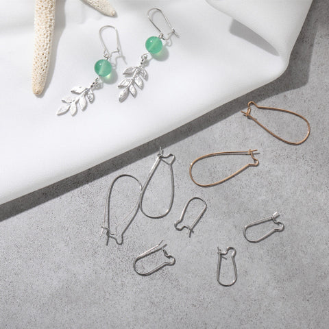 100 pcs / DIY Kidney Hoop Earrings  E70