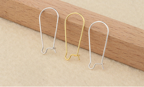 100 pcs / DIY Kidney Hoop Earrings  E70