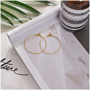 10 pcs / Gold Plated Earring Hoops  EK82