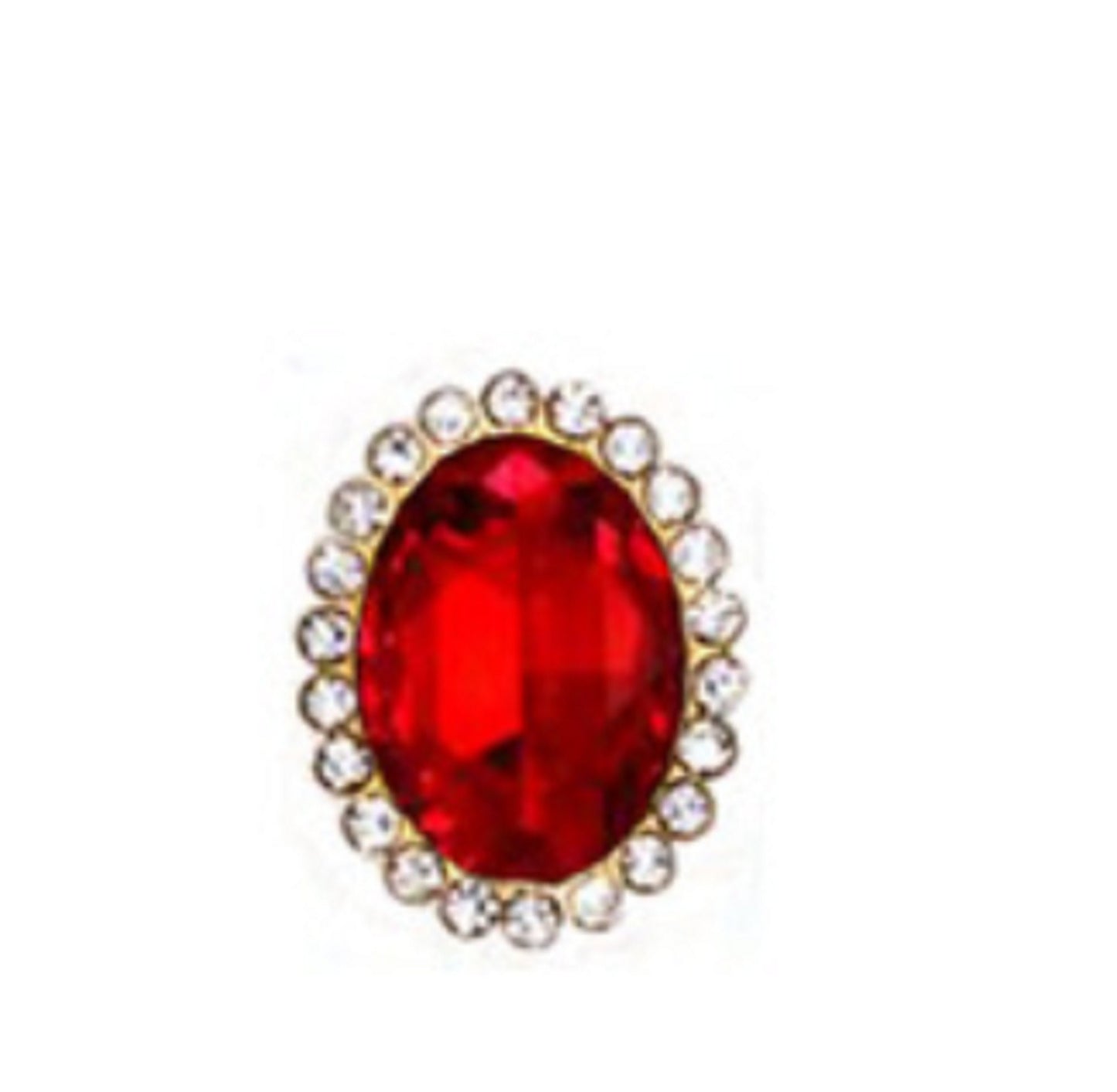 10 Pcs / 18mm Gold Sew On Oval Crystal Buttons S21G